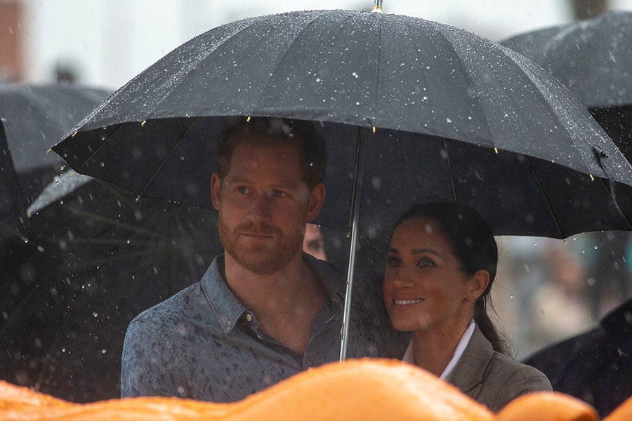 Meghan Markle, Prince Harry, Rain